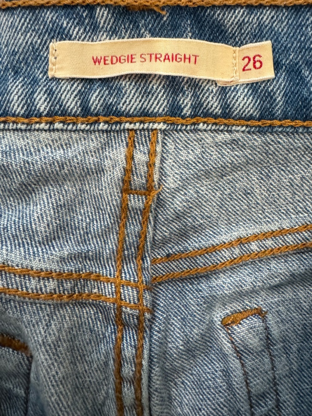 Levi's Wedgie Straight Space to Think Jeans, Size:26, Color: Blue - Picture 5 of 6